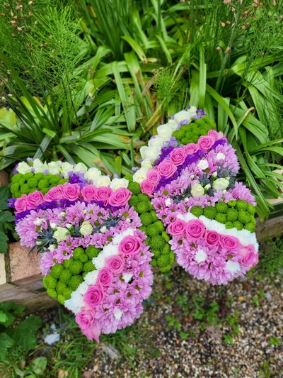 butterfly funeral tribute made by local florist  in Hayes, Bromley, Kent, South London, UK