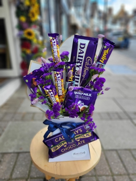 Sweet cadbury bouquet for same day delivery in Bromley, Beckenham, Croydon, Orpington, Chislehurst, Petts wood, Biggin Hill, Farnborough, Shirley, South Croydon, Purley, South Norwood, Thorton Heath 
