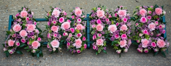 Garden Pinks and Lilacs Funeral Letters