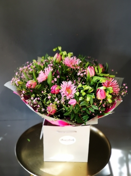 Pink tulips bouquet arranged by florist in Bromley available for same day delivery in BR